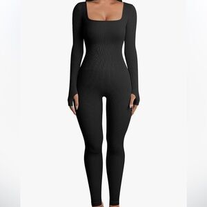 Spandex Fall Ribbed Jumpsuit